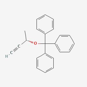 Benzene, 1,1',1''-[[[(1S)-1-methyl-2-propynyl]oxy]methylidyne]tris-