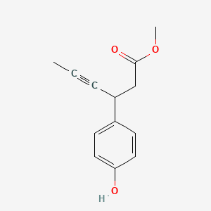molecular formula C13H14O3 B1426979 Methyl 3-(4-hydroxyphenyl)hex-4-ynoate CAS No. 865234-02-2