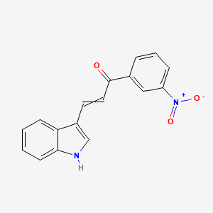 2-Propen-1-one, 3-(1H-indol-3-yl)-1-(3-nitrophenyl)-, (E)-