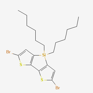 molecular formula C20H28Br2S2Si B1427003 2,6-二溴-4,4-二己基-4H-二硅杂苯并[3,2-b:4,5-b']二噻吩 CAS No. 188690-66-6