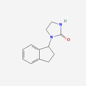 molecular formula C12H14N2O B1427006 1-(2,3-Dihydro-1h-inden-1-yl)imidazolidin-2-one CAS No. 911718-28-0