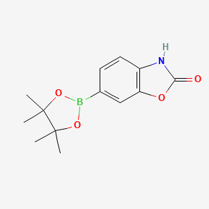 molecular formula C13H16BNO4 B1427008 6-(4,4,5,5-四甲基-1,3,2-二氧杂硼环丁烷-2-基)苯并[d]恶唑-2(3H)-酮 CAS No. 1105710-32-4