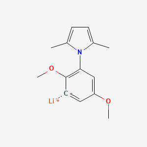 molecular formula C14H16LiNO2 B14270117 lithium;1-(2,5-dimethoxybenzene-3-id-1-yl)-2,5-dimethylpyrrole CAS No. 138667-02-4