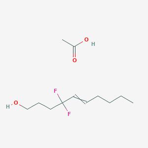 Acetic acid;4,4-difluorodec-5-en-1-ol