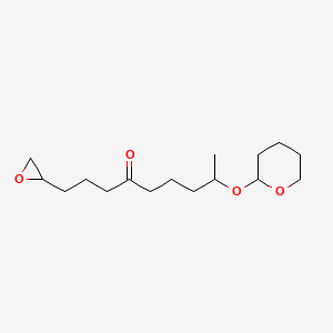 molecular formula C16H28O4 B14270194 8-[(Oxan-2-yl)oxy]-1-(oxiran-2-yl)nonan-4-one CAS No. 131803-23-1