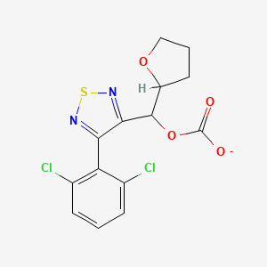 [4-(2,6-Dichlorophenyl)-1,2,5-thiadiazol-3-yl](oxolan-2-yl)methyl carbonate