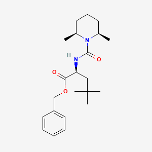 benzyl (2S)-2-[[(2S,6R)-2,6-dimethylpiperidine-1-carbonyl]amino]-4,4-dimethylpentanoate