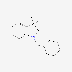 1-(Cyclohexylmethyl)-3,3-dimethyl-2-methylidene-2,3-dihydro-1H-indole