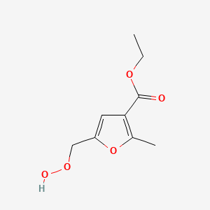 3-Furancarboxylic acid, 5-(hydroperoxymethyl)-2-methyl-, ethyl ester