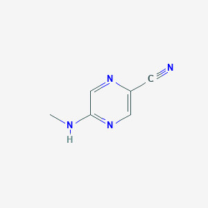 molecular formula C6H6N4 B1427042 5-(甲基氨基)吡嗪-2-腈 CAS No. 1342365-74-5