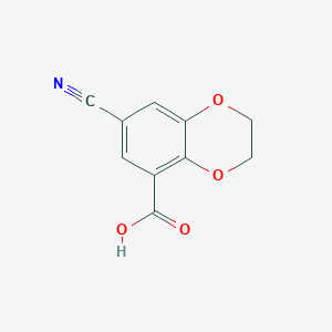 molecular formula C10H7NO4 B1427043 7-Cyano-2,3-dihydro-1,4-benzodioxine-5-carboxylic acid CAS No. 823225-70-3