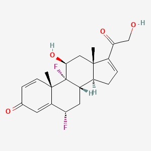 molecular formula C21H24F2O4 B1427048 (6S,8S,9R,10S,11S,13S,14S)-6,9-二氟-11-羟基-17-(2-羟基乙酰)-10,13-二甲基-7,8,11,12,14,15-六氢-6H-环戊并[a]菲并-3-酮 CAS No. 1270039-29-6