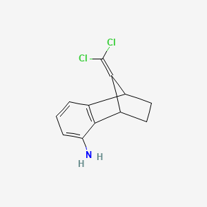 molecular formula C12H11Cl2N B1427053 9-(二氯亚甲基)-1,2,3,4-四氢-1,4-甲烷萘-5-胺 CAS No. 935772-63-7