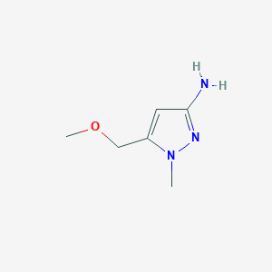 molecular formula C6H11N3O B1427055 5-(甲氧甲基)-1-甲基-1H-吡唑-3-胺 CAS No. 1328640-82-9