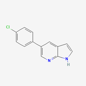 molecular formula C13H9ClN2 B1427060 5-(4-氯苯基)-1H-吡咯并[2,3-B]吡啶 CAS No. 918516-27-5