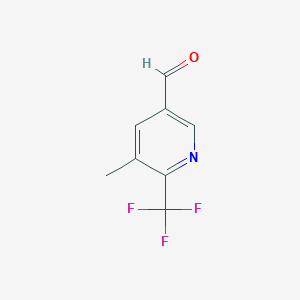 B1427067 3-Methyl-2-(trifluoromethyl)pyridine-5-carbaldehyde CAS No. 1198016-48-6