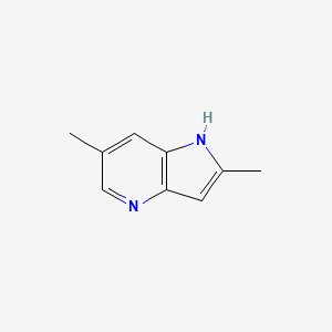 molecular formula C9H10N2 B1427070 2,6-二甲基-1H-吡咯并[3,2-b]吡啶 CAS No. 1448260-44-3