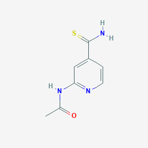 molecular formula C8H9N3OS B1427076 N-(4-氨基羰基硫代吡啶-2-基)乙酰胺 CAS No. 1239503-32-2