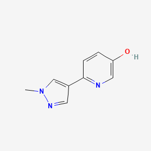 molecular formula C9H9N3O B1427086 6-(1-甲基-1H-吡唑-4-基)吡啶-3-醇 CAS No. 1256371-63-7