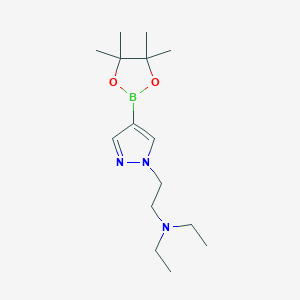 molecular formula C15H28BN3O2 B1427088 N,N-二乙基-2-(4-(4,4,5,5-四甲基-1,3,2-二氧杂硼环-2-基)-1H-吡唑-1-基)乙胺 CAS No. 1086111-20-7