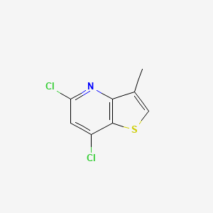 molecular formula C8H5Cl2NS B1427093 5,7-Dichloro-3-methylthieno[3,2-B]pyridine CAS No. 952435-06-2