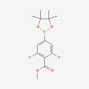 molecular formula C14H17BF2O4 B1427095 2,6-二氟-4-(4,4,5,5-四甲基-1,3,2-二氧杂硼环丁烷-2-基)苯甲酸甲酯 CAS No. 1321613-00-6