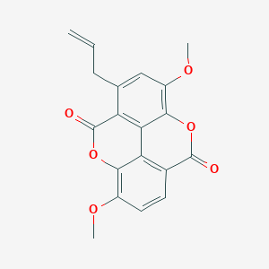 molecular formula C19H14O6 B142710 1-Allyl-catellagic Acid Diethyl Ether CAS No. 216374-59-3