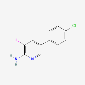 molecular formula C11H8ClIN2 B1427107 5-(4-氯苯基)-3-碘吡啶-2-胺 CAS No. 1356397-46-0