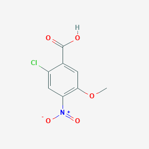 molecular formula C8H6ClNO5 B1427113 2-氯-5-甲氧基-4-硝基苯甲酸 CAS No. 101581-13-9