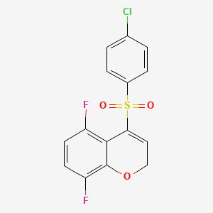 molecular formula C15H9ClF2O3S B1427149 4-((4-氯苯基)磺酰基)-5,8-二氟-2H-色烯 CAS No. 944950-71-4