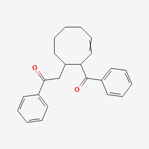 2-(2-Benzoylcyclooct-3-en-1-yl)-1-phenylethan-1-one