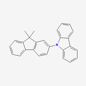 molecular formula C27H21N B1427154 9-(9,9-二甲基-9H-芴-2-基)-9H-咔唑 CAS No. 866100-16-5