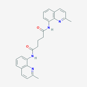 molecular formula C25H24N4O2 B14271562 N~1~,N~5~-Bis(2-methylquinolin-8-yl)pentanediamide CAS No. 128532-89-8