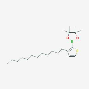 molecular formula C22H39BO2S B1427157 3-十二烷基-2-(4,4,5,5-四甲基-1,3,2-二氧杂硼环丁烷-2-基)噻吩 CAS No. 960524-18-9