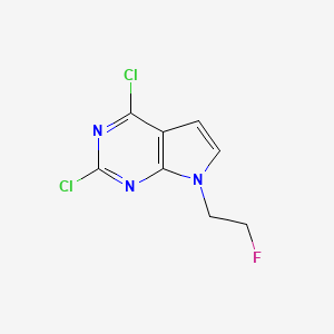 B1427158 2,4-Dichloro-7-(2-fluoroethyl)-7H-pyrrolo[2,3-d]pyrimidine CAS No. 1220517-99-6