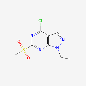 B1427159 4-chloro-1-ethyl-6-(methylsulfonyl)-1H-pyrazolo[3,4-d]pyrimidine CAS No. 1220517-82-7