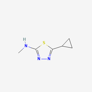 molecular formula C6H9N3S B1427161 5-cyclopropyl-N-methyl-1,3,4-thiadiazol-2-amine CAS No. 1225737-22-3