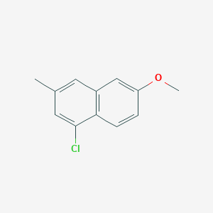 molecular formula C12H11ClO B14271616 1-Chloro-6-methoxy-3-methylnaphthalene CAS No. 137343-63-6