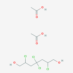 Acetic acid;2,4,4,6-tetrachloroheptane-1,7-diol