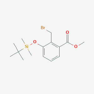 molecular formula C15H23BrO3Si B1427162 2-(溴甲基)-3-((叔丁基二甲基甲硅烷基)氧基)苯甲酸甲酯 CAS No. 1323407-17-5