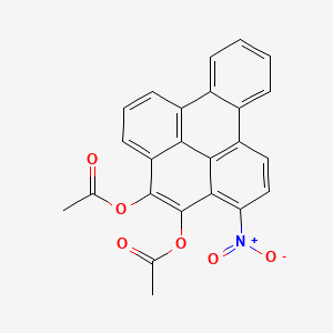 molecular formula C24H15NO6 B14271624 Benzo(e)pyrene-4,5-diol, 3-nitro-, diacetate (ester) CAS No. 134998-78-0