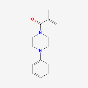 molecular formula C14H18N2O B14271657 Piperazione, 1-(2-methyl-1-oxo-2-propenyl)-4-phenyl- CAS No. 129863-83-8