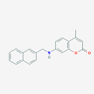 4-Methyl-7-{[(naphthalen-2-yl)methyl]amino}-2H-1-benzopyran-2-one