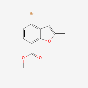 molecular formula C11H9BrO3 B1427169 4-溴-2-甲基-1-苯并呋喃-7-甲酸甲酯 CAS No. 1312610-36-8