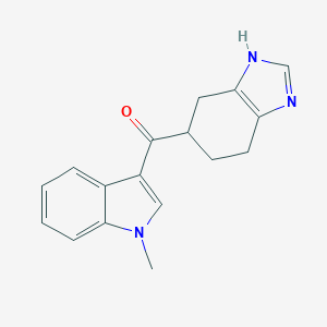 molecular formula C17H17N3O B142717 (1-methyl-1H-indol-3-yl)(4,5,6,7-tetrahydro-1H-benzo[d]imidazol-6-yl)methanone CAS No. 132036-39-6