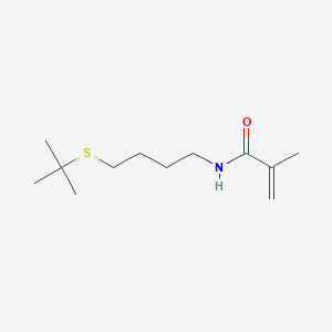 molecular formula C12H23NOS B14271709 N-[4-(Tert-butylsulfanyl)butyl]-2-methylprop-2-enamide CAS No. 185612-17-3