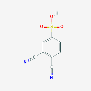 molecular formula C8H4N2O3S B14271727 Benzenesulfonic acid, 3,4-dicyano- CAS No. 170697-23-1