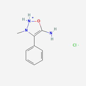 molecular formula C9H12ClN3O B14271728 5-Amino-3-methyl-4-phenyl-2,3-dihydro-1,2,3-oxadiazol-2-ium chloride CAS No. 155331-58-1