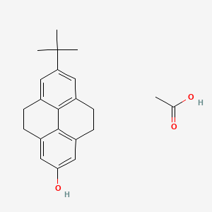 molecular formula C22H26O3 B14271732 Acetic acid;7-tert-butyl-4,5,9,10-tetrahydropyren-2-ol CAS No. 137594-42-4