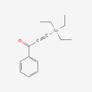 molecular formula C15H20OSn B14271741 2-Propyn-1-one, 1-phenyl-3-(triethylstannyl)- CAS No. 134938-28-6